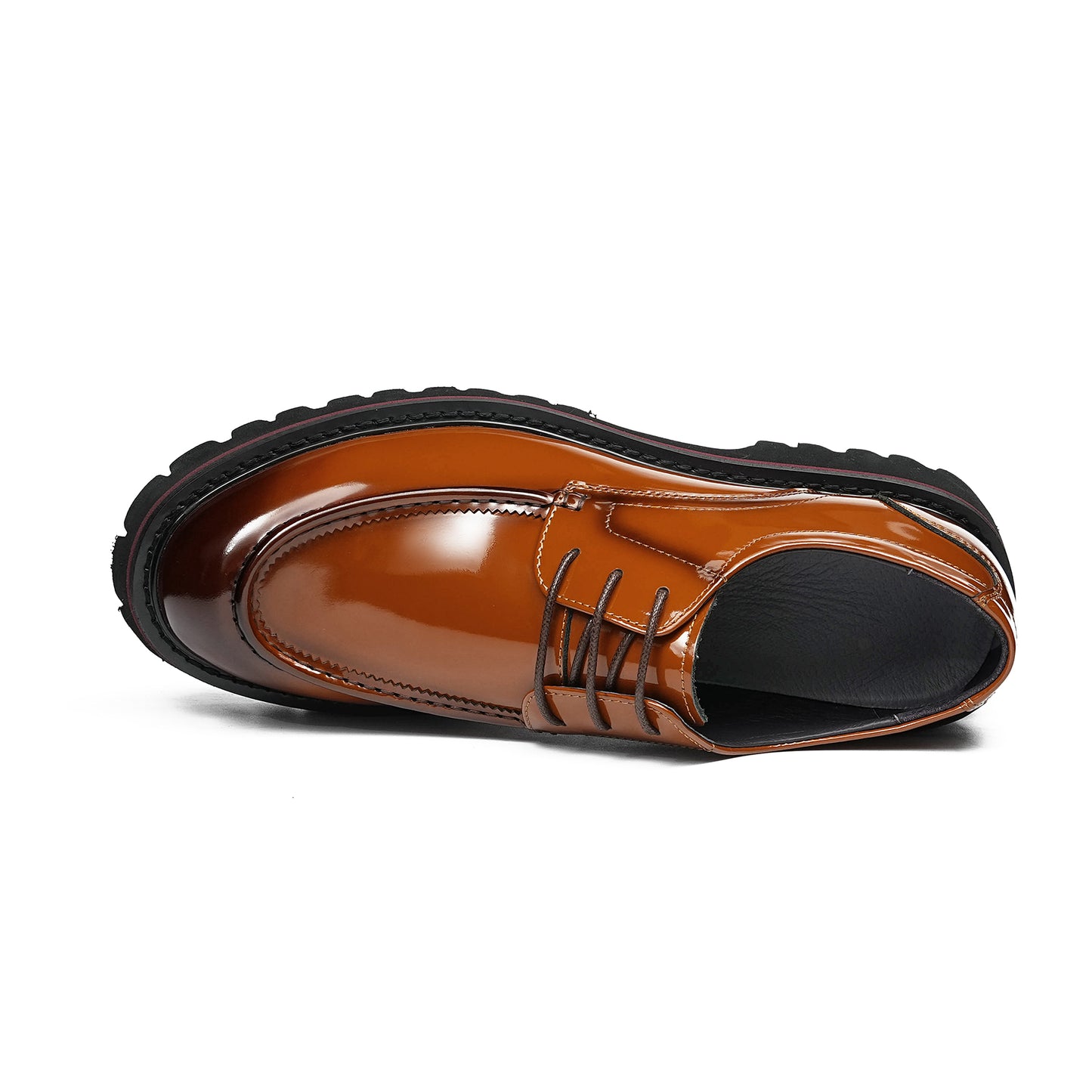 Architectural Men's Derby Shoes: Textured Sole & Structured Silhouette