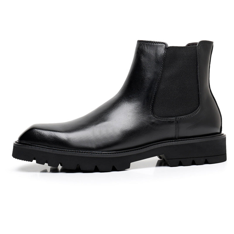 Men's Chelsea Boots: Square Toe Design & Effortless Side Elastic Access