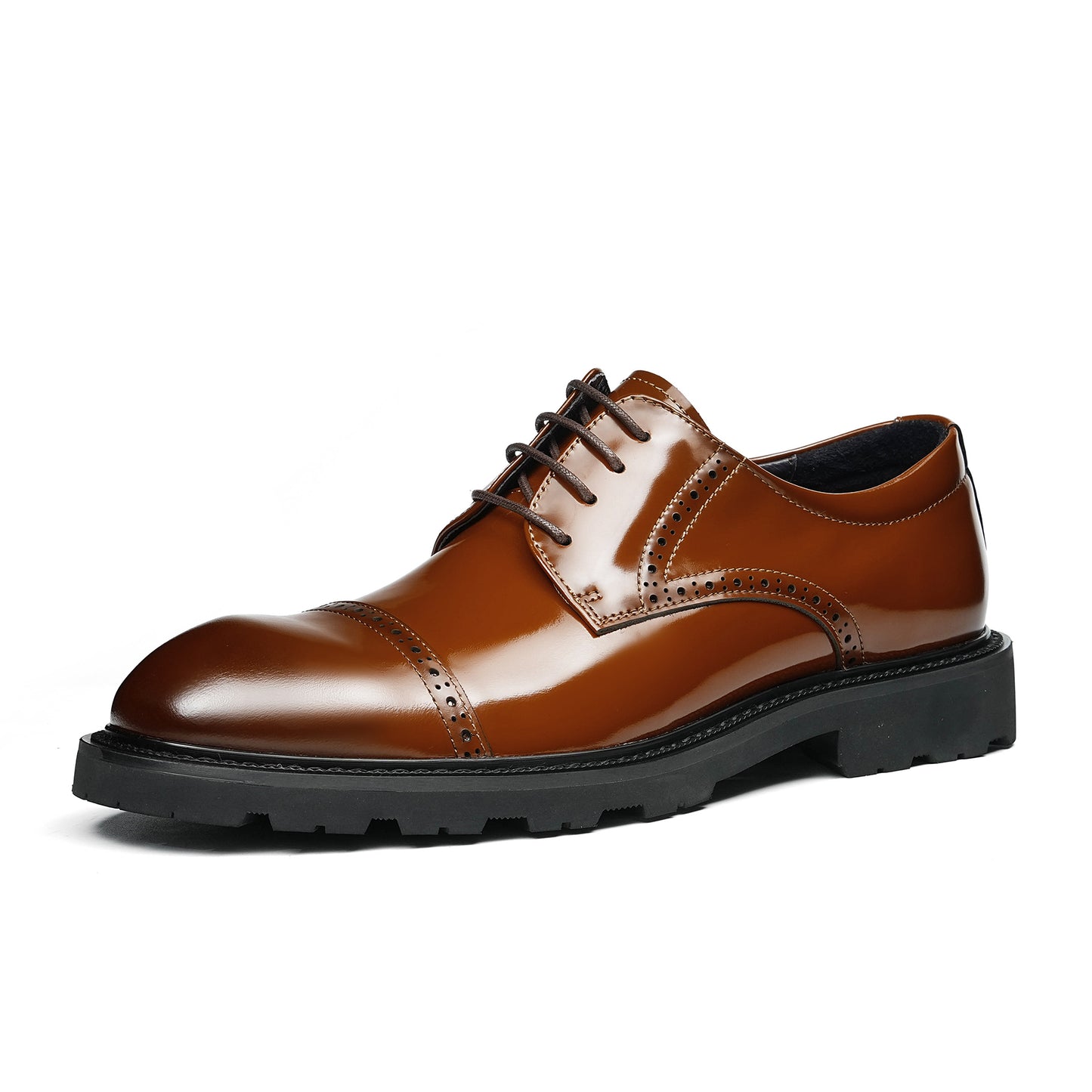 Men's Cap Toe Derby: Artisan Stitching & All-Terrain Assurance