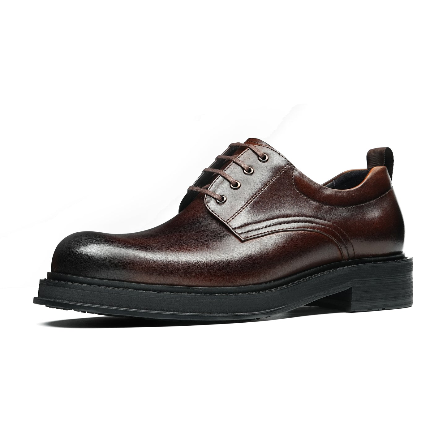 Urban Ease Men's Derby Shoes: Side Elastic Panels & Streamlined Design