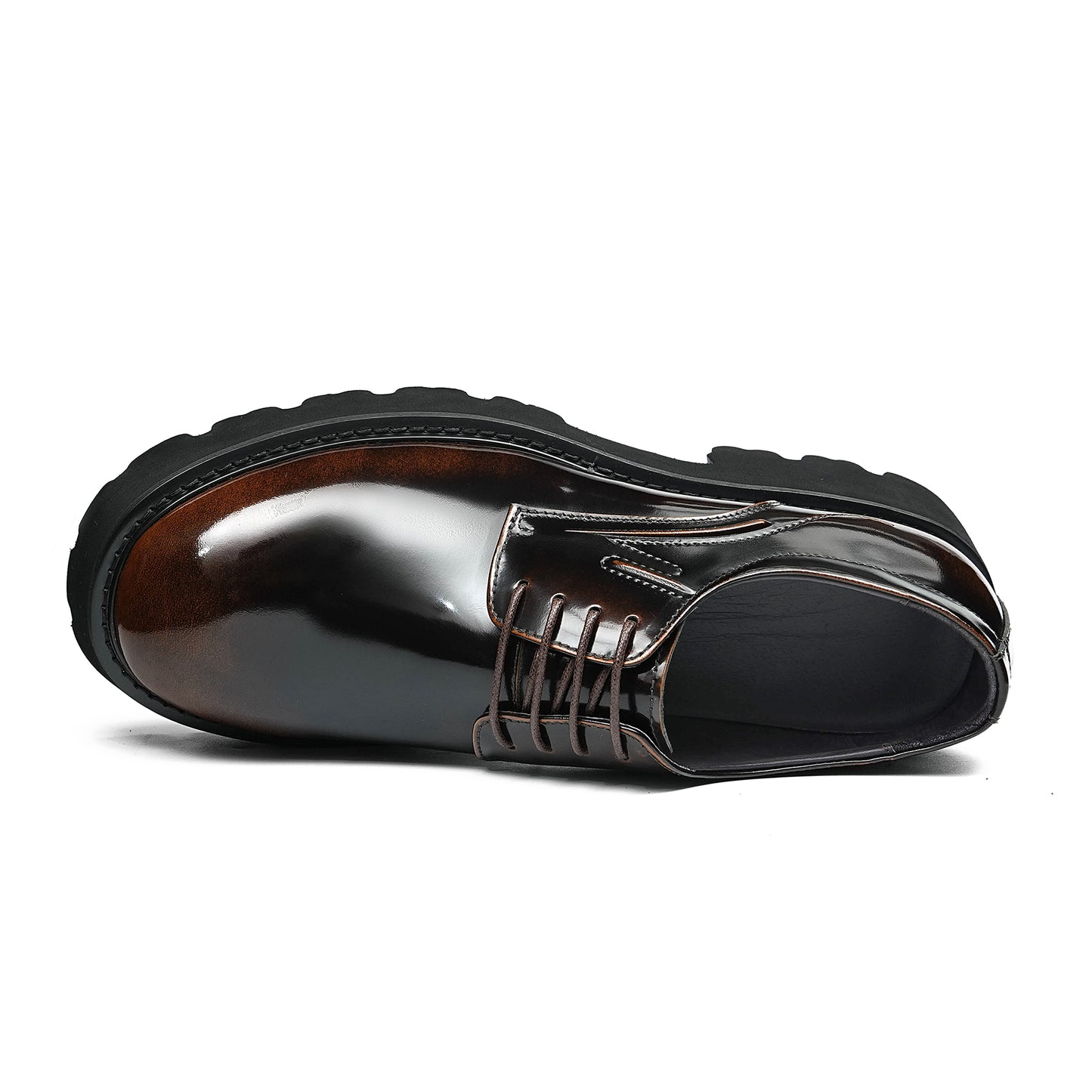 Men's Round-Toe Derby Shoes: Sculpted Sole & Timeless Craftsmanship