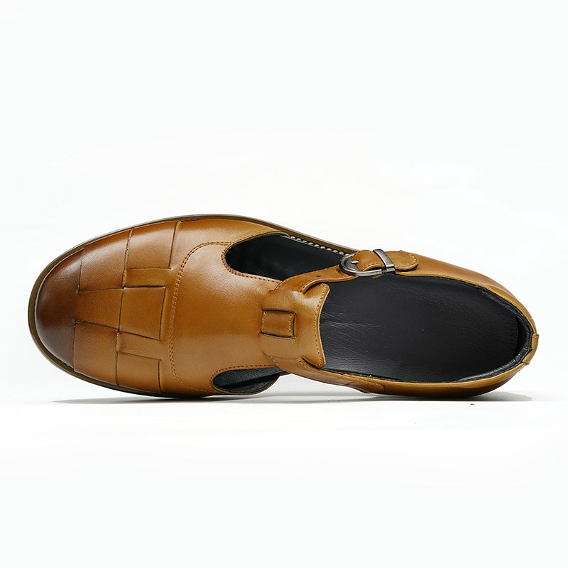 Classic Woven Leather Men's Sandal