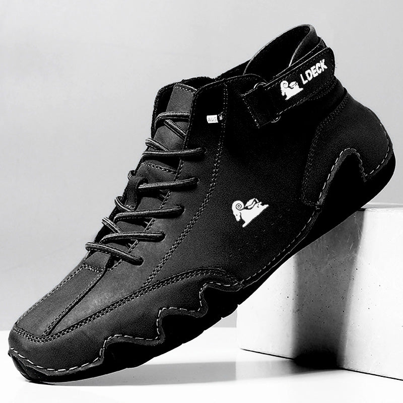 Sculpted Sole Boots: Distinctive Side Accent & Contoured Design