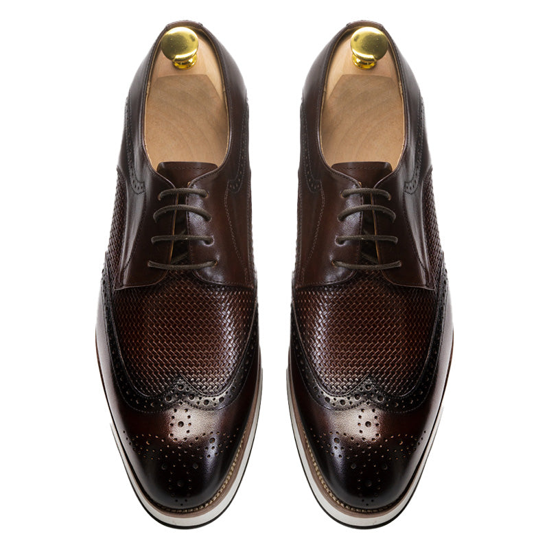 Men's Sneaker Wingtip Leather Brogue Shoes