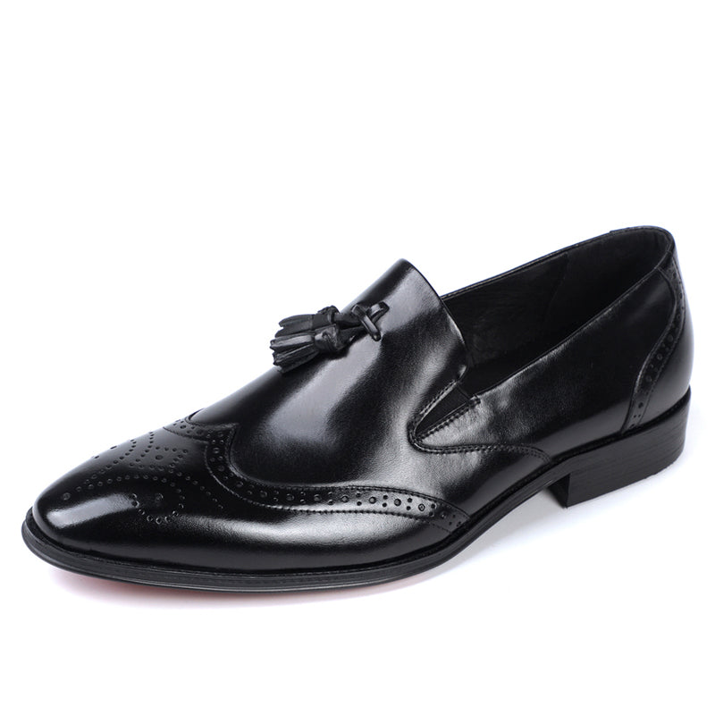 Men's Tassel Loafers Brogue Detailing & Premium Leather