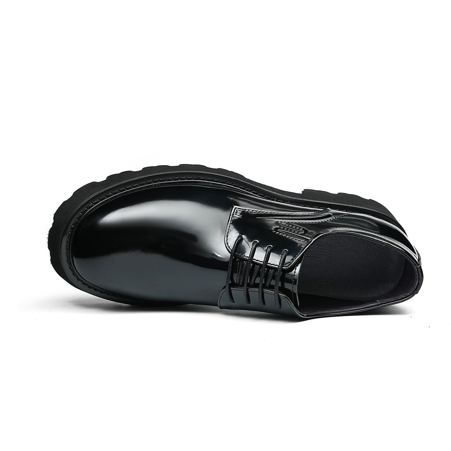 Men's Round-Toe Derby Shoes: Sculpted Sole & Timeless Craftsmanship