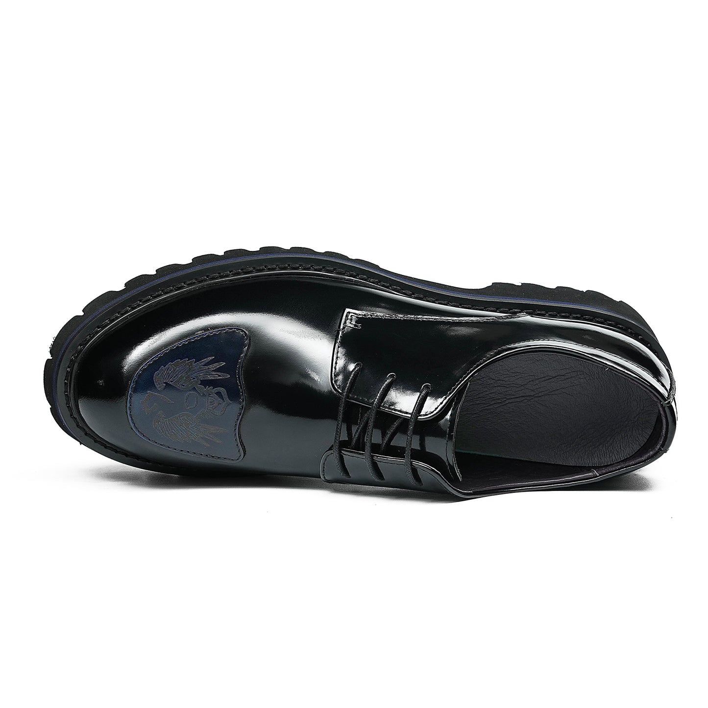 Men's Derby Shoes: Structural Tread Pattern & Refined Detailing