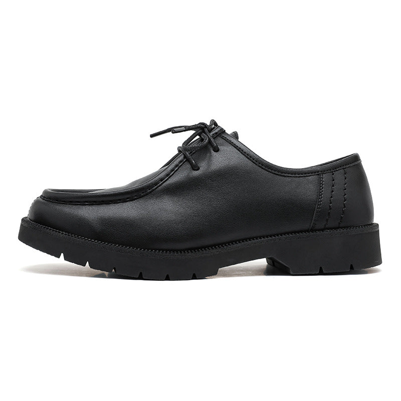 Men's Wallabee-Inspired Shoes: Rounded Toe Comfort & Artisan Stitching Detail