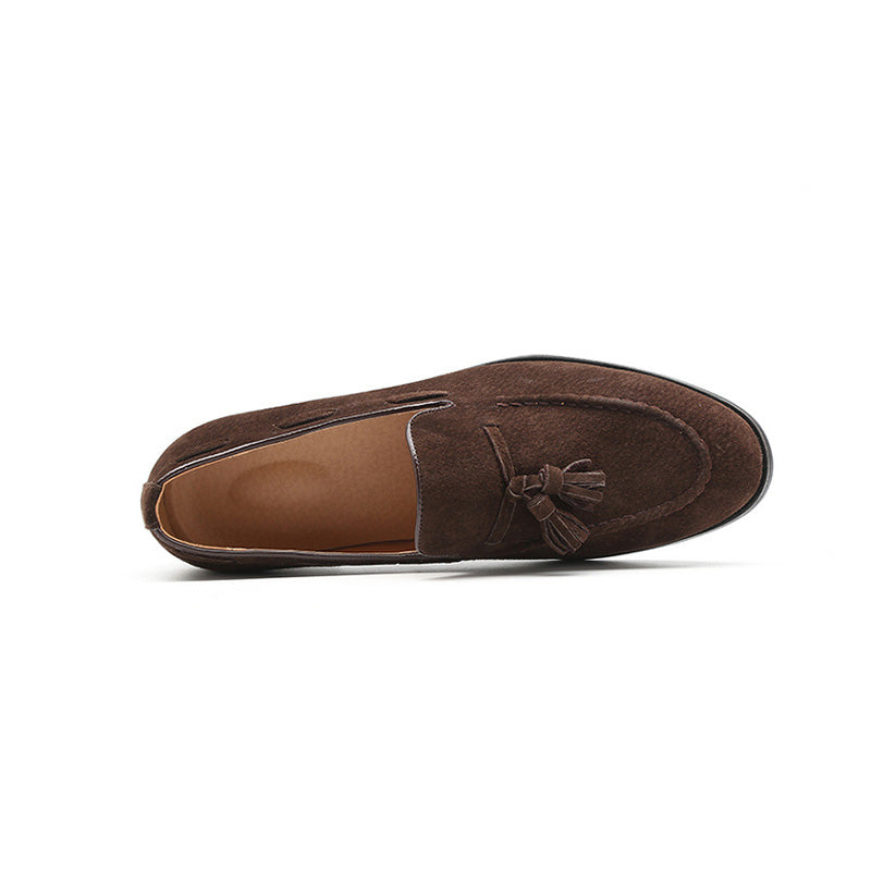 Men's Tassel Suede Loafers Sophisticated Casual Style