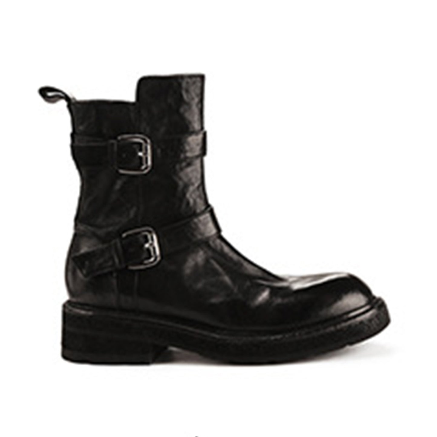 Women's Edgy Buckle Boots: Statement Dual Straps & Sleek Side-Zipper Access