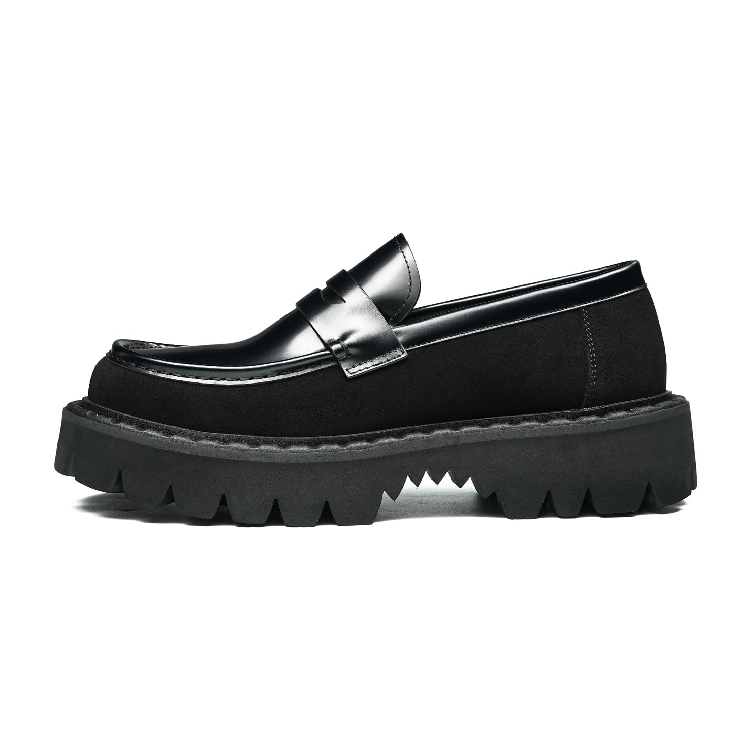 Men's Lustrous Leather Loafers: Contoured Comfort & Terrain-Savvy Foundation