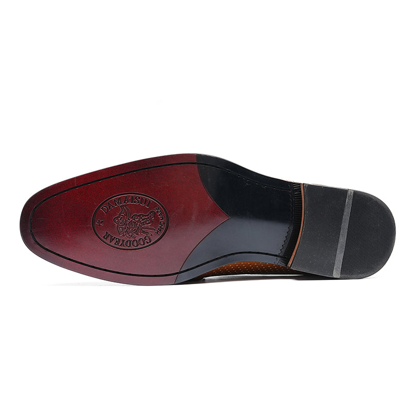 Men’s Backless Loafers with Perforated Design