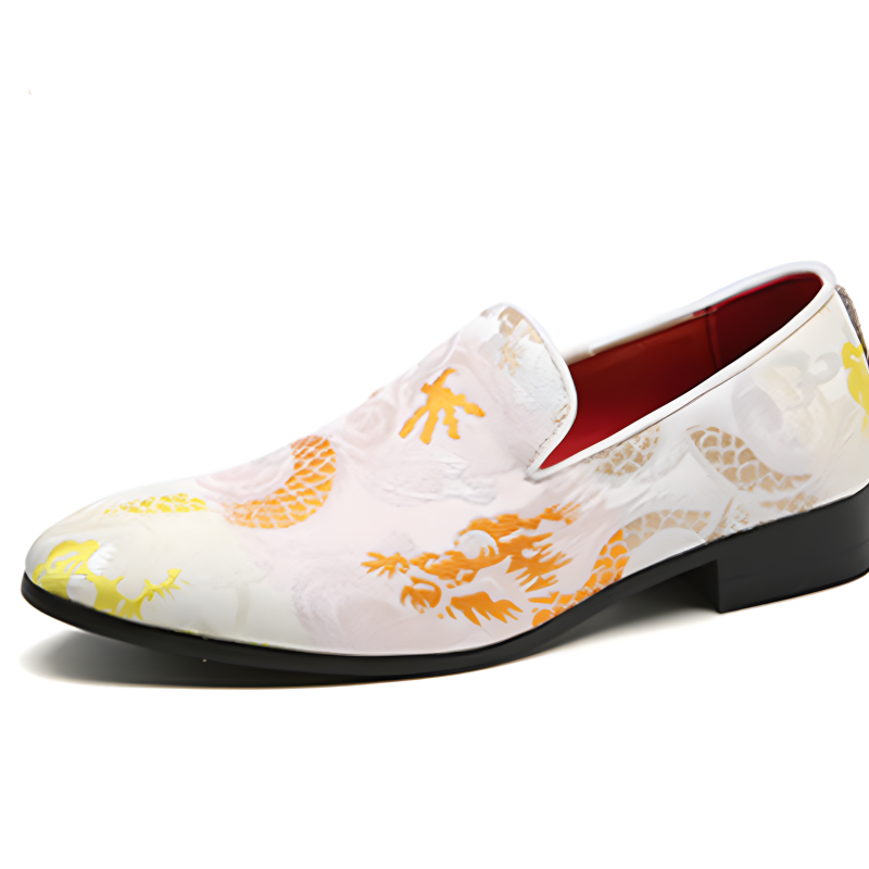 Men's Loafers Elegant Embroidered Jacquard