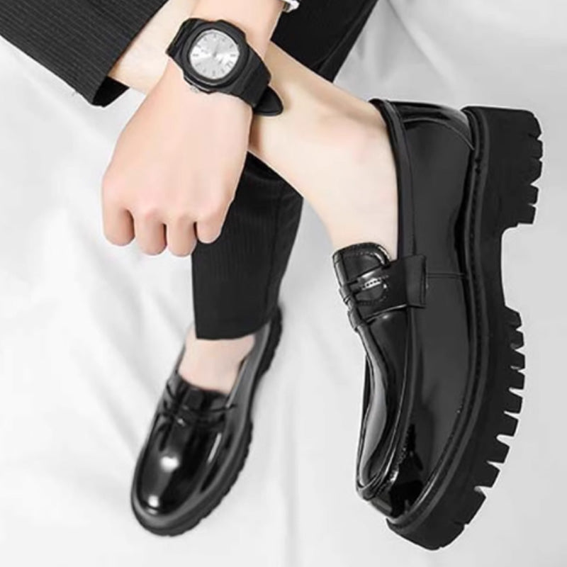 Architectural Men's Loafers: Sculptural Sole & Refined Strap Detailing