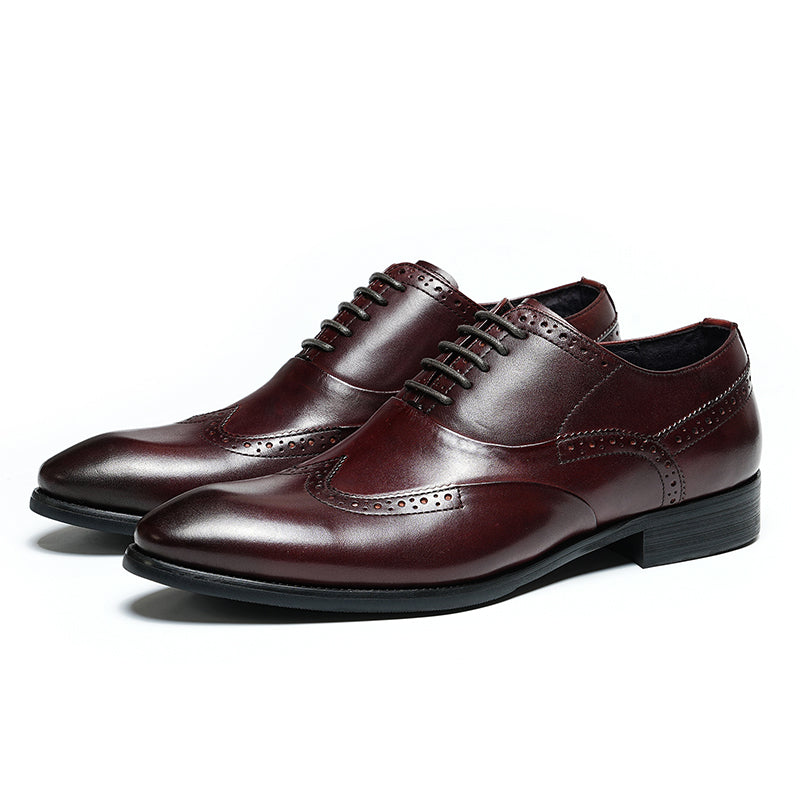 Men's Brogue Oxford Shoes Intricate Detailing
