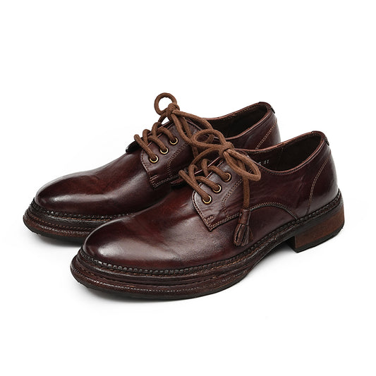 Men's Derby Shoes - Goodyear Welt Craftsmanship & Stitched Elegance