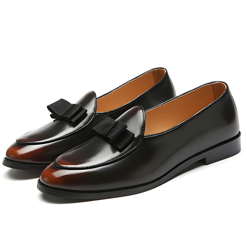 Men’s Patent Leather Bow Loafers