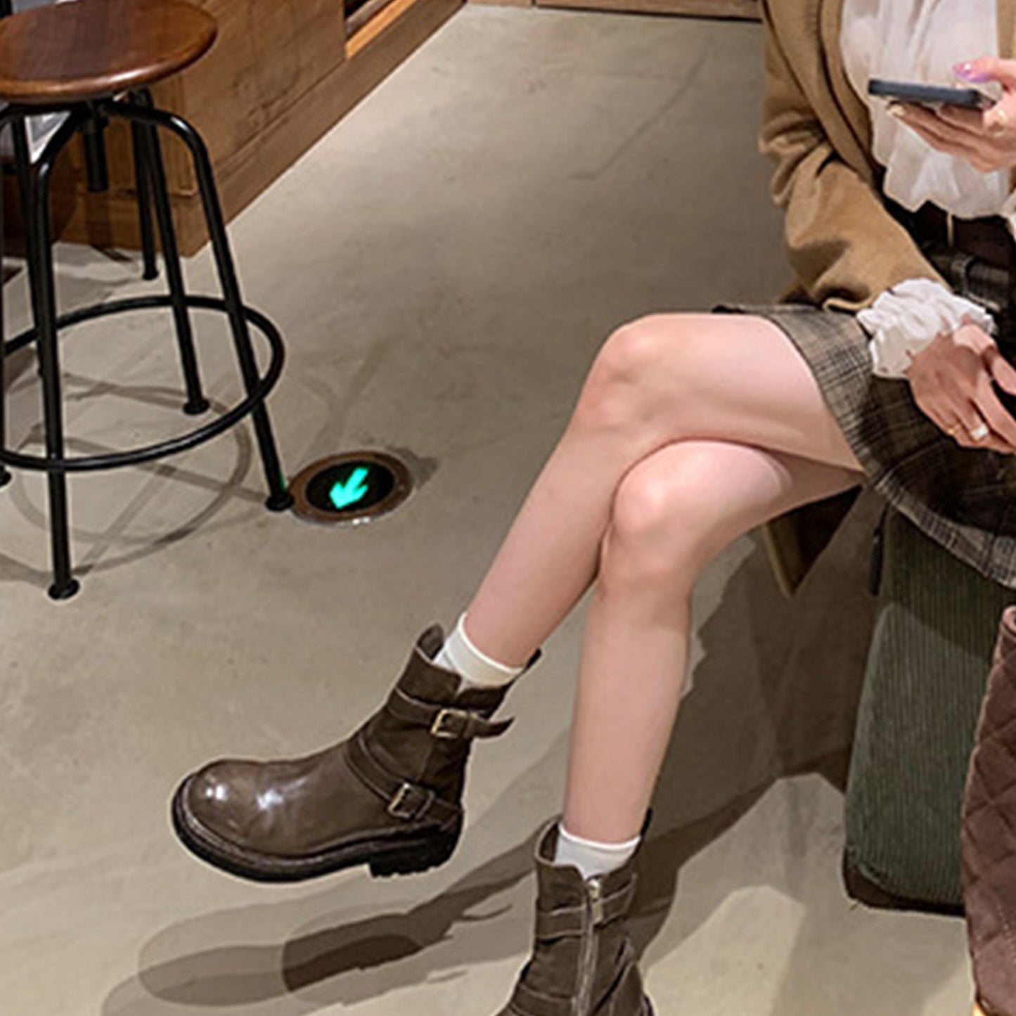 Women's Edgy Buckle Boots: Statement Dual Straps & Sleek Side-Zipper Access