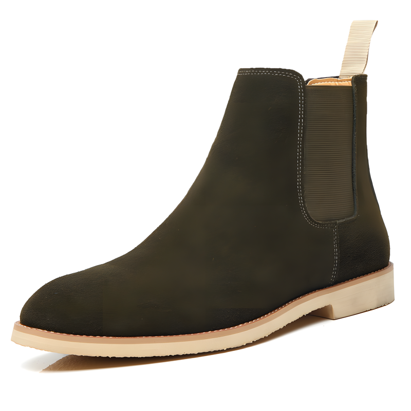 Men's Classic Suede Chelsea Boots with Crepe Sole