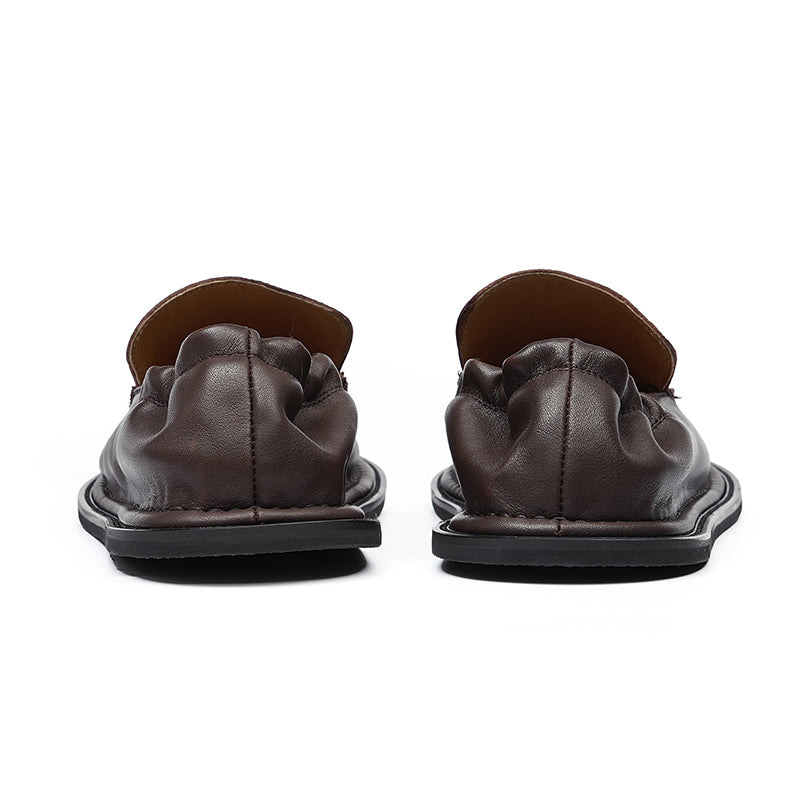 Men's Slip-On Loafers - Elastic Collar & Traction Sole