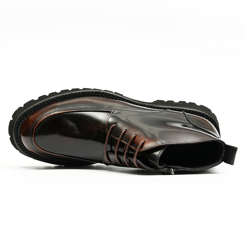 Artisan Burnished Men's Martin Boots: Supple Interior & All-Terrain Traction