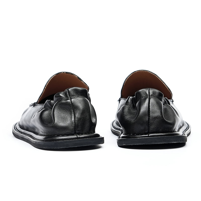 Men's Slip-On Loafers - Elastic Collar & Traction Sole