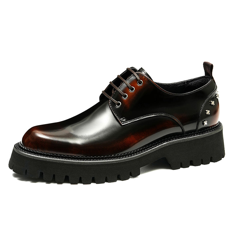 Men's Derby Shoes Handcrafted Polished Dress Shoes
