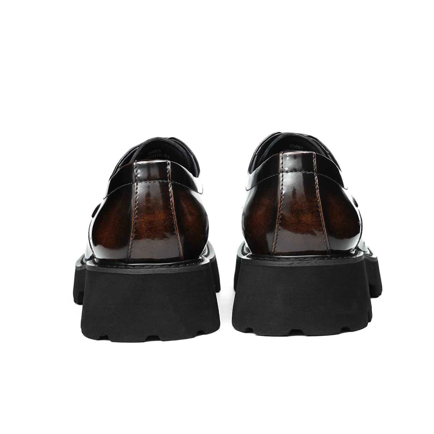 Men's Round-Toe Derby Shoes: Sculpted Sole & Timeless Craftsmanship