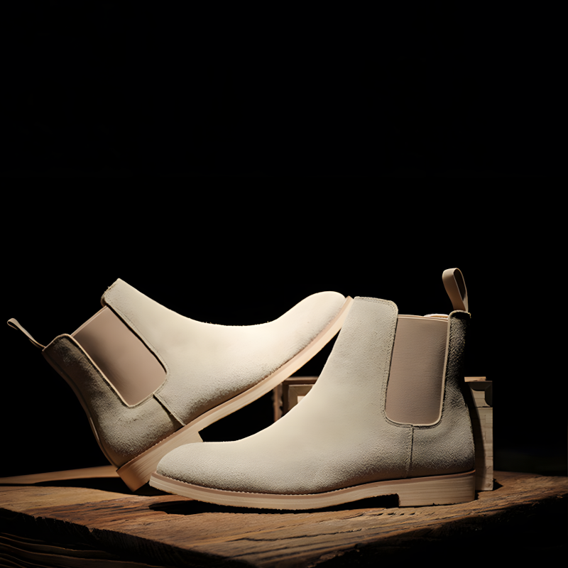 Men's Classic Suede Chelsea Boots with Crepe Sole