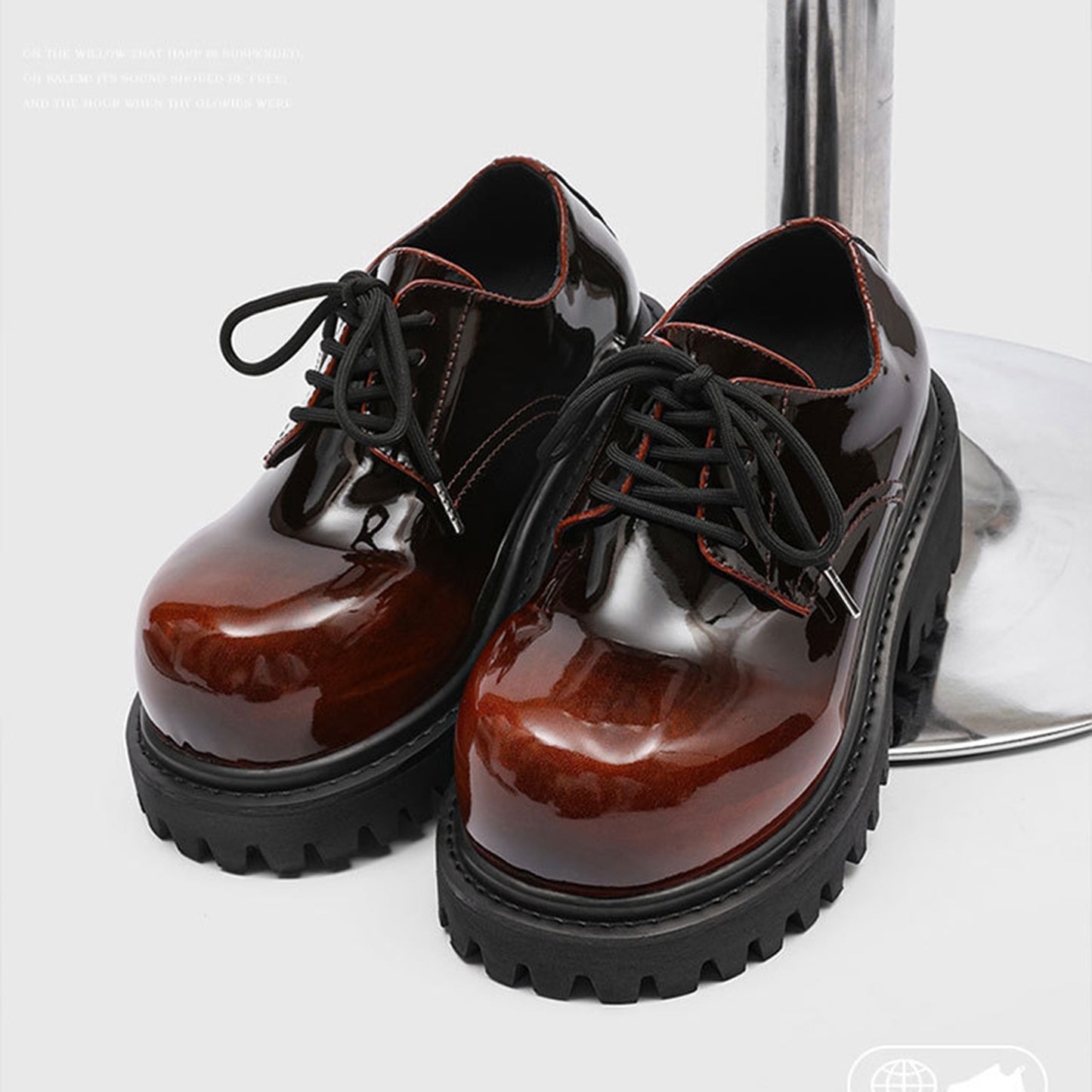 Men's Derby Shoes: Gloss Lace-Up with a Bold & Sculpted Sole