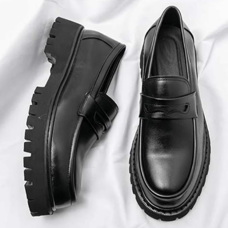 Architectural Men's Loafers: Sculptural Sole & Refined Strap Detailing