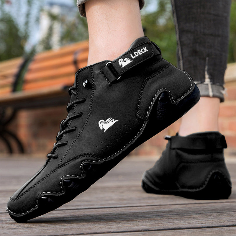 Sculpted Sole Boots: Distinctive Side Accent & Contoured Design