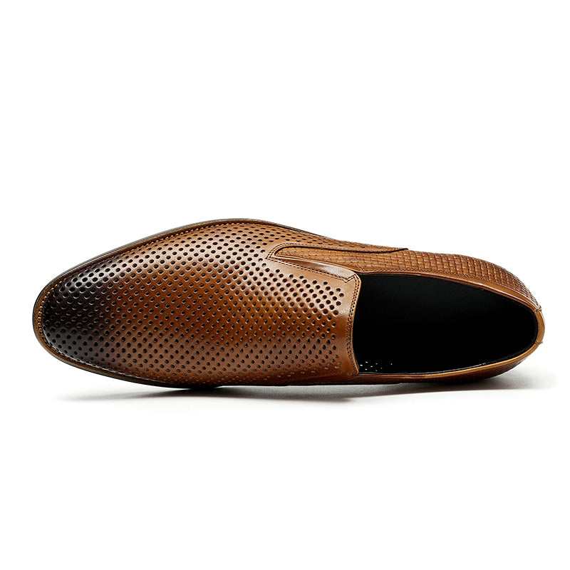 Men's Perforated Leather Loafers