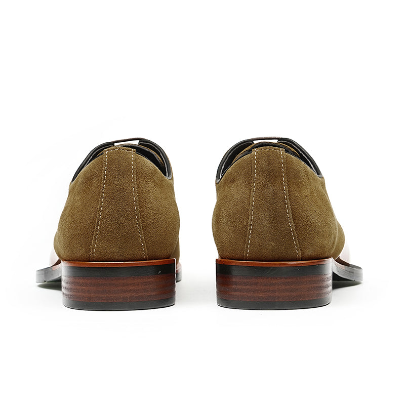 Men's Oxford Shoes - Glossy & Suede Leather Blend
