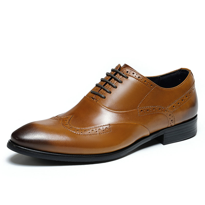 Men's Brogue Oxford Shoes Intricate Detailing