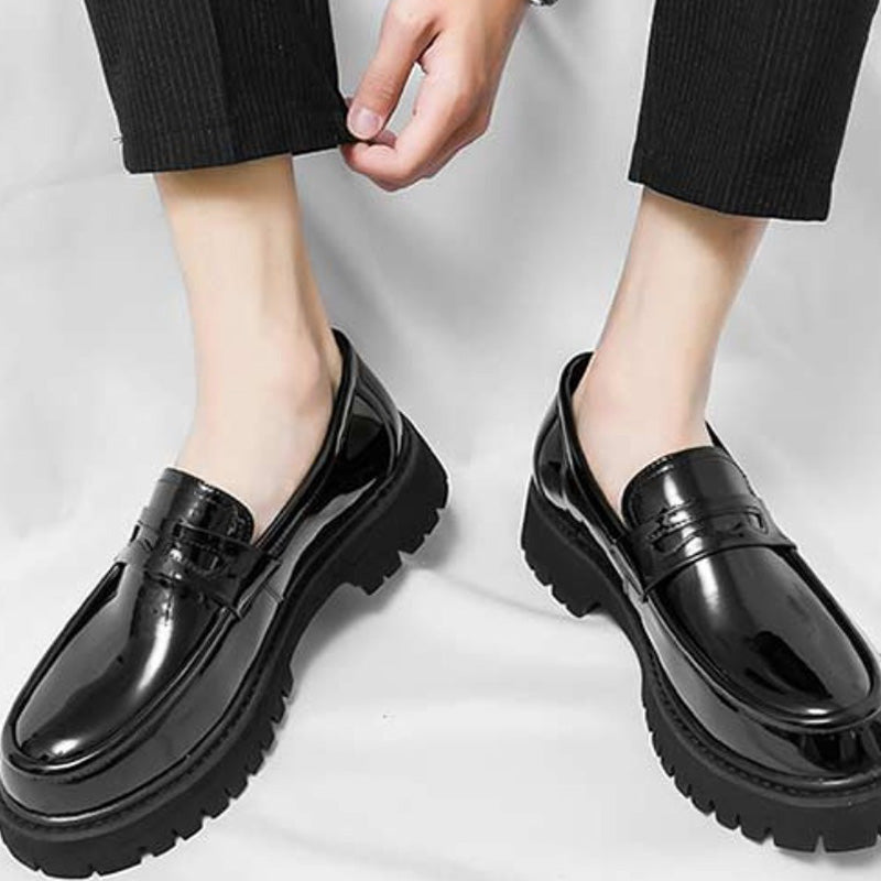 Architectural Men's Loafers: Sculptural Sole & Refined Strap Detailing