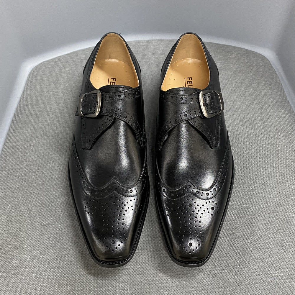 Men’s Wingtip Monk Strap Shoes