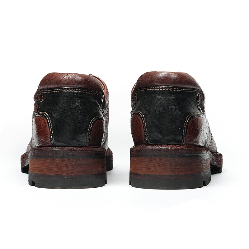 Handcrafted Horsehide Work Derby Boots: Goodyear Welt Toughness & Timeless Style