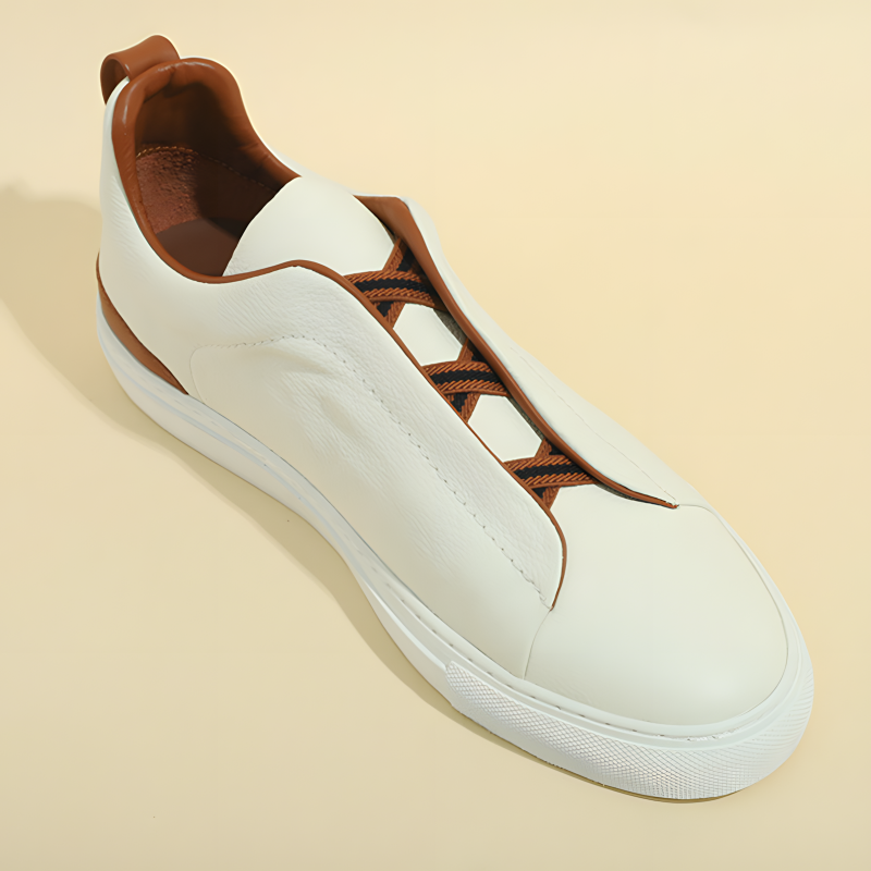 Men's Sneakers Minimalist Leather Slip-On Shoes