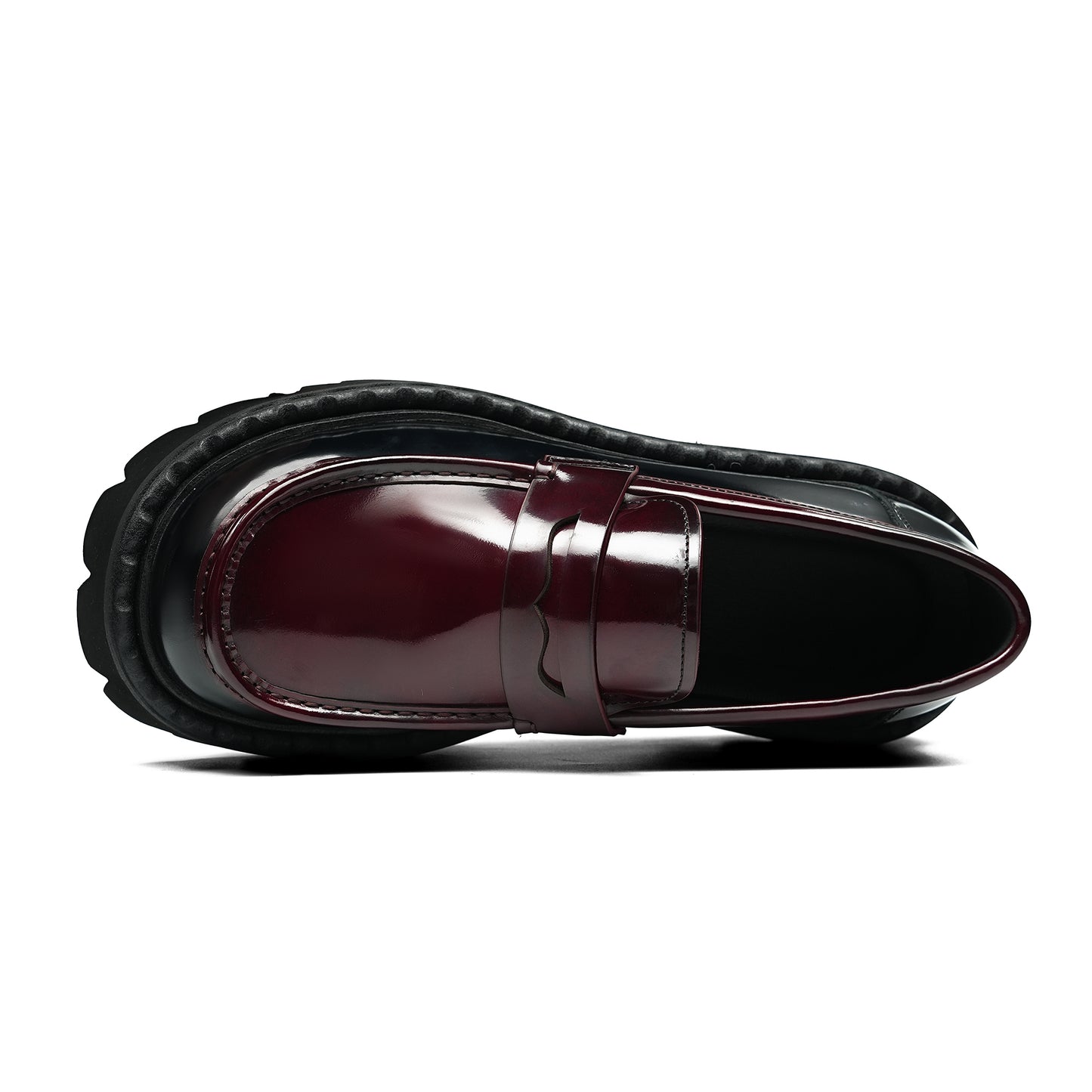 Men's Lustrous Leather Loafers: Contoured Comfort & Terrain-Savvy Foundation