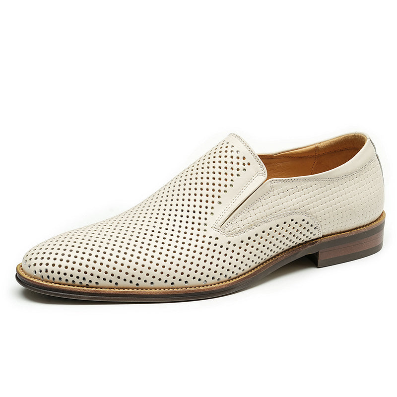 Men's Perforated Leather Loafers