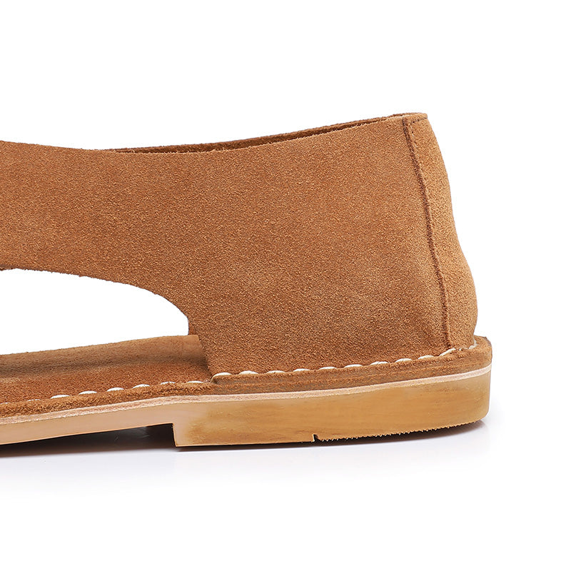 Men's Cross-Strap Sandals: Textured Surface & Minimalist Design