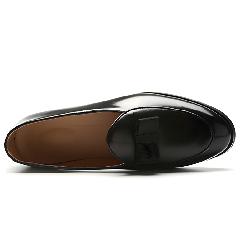 Men’s Patent Leather Bow Loafers