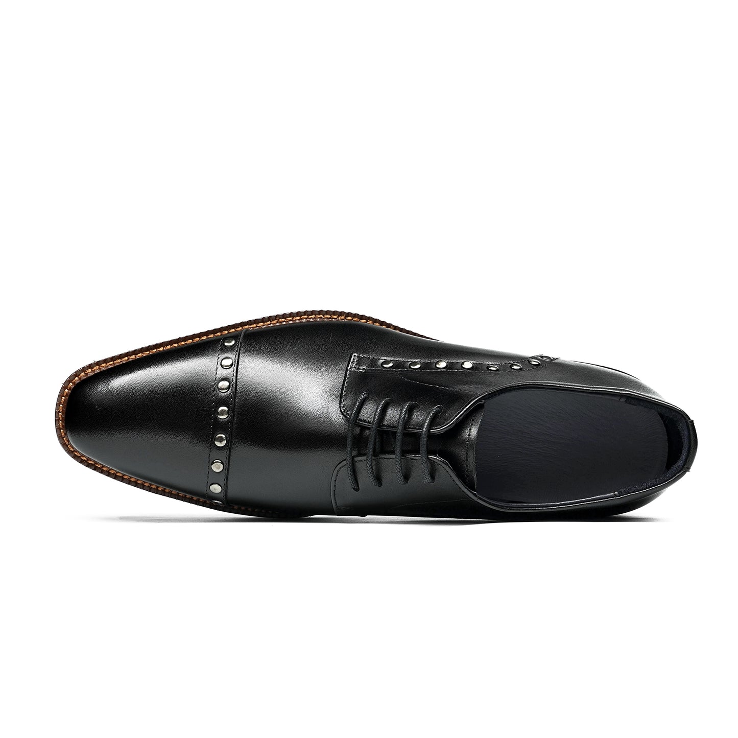 Men's Derby Shoes: Sculpted Toe Design & Artisan Hardware Accents