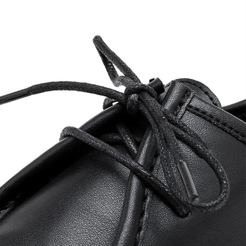 Men's Wallabee-Inspired Shoes: Rounded Toe Comfort & Artisan Stitching Detail