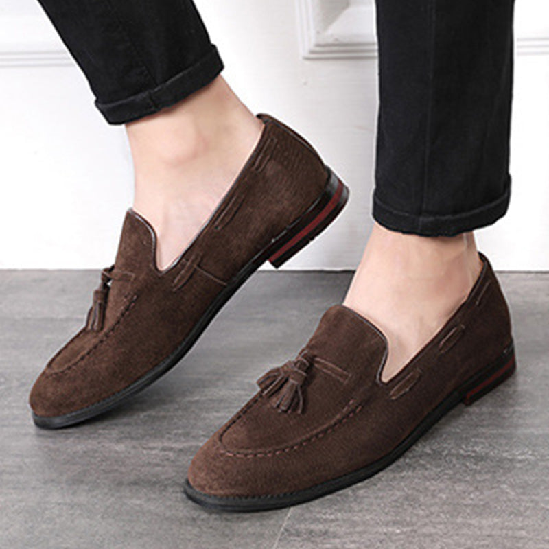 Men's Tassel Suede Loafers Sophisticated Casual Style