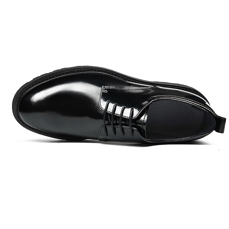 Men's Luminous Derby Shoes: Sculpted Toe Design & Architectural Sole Detailing