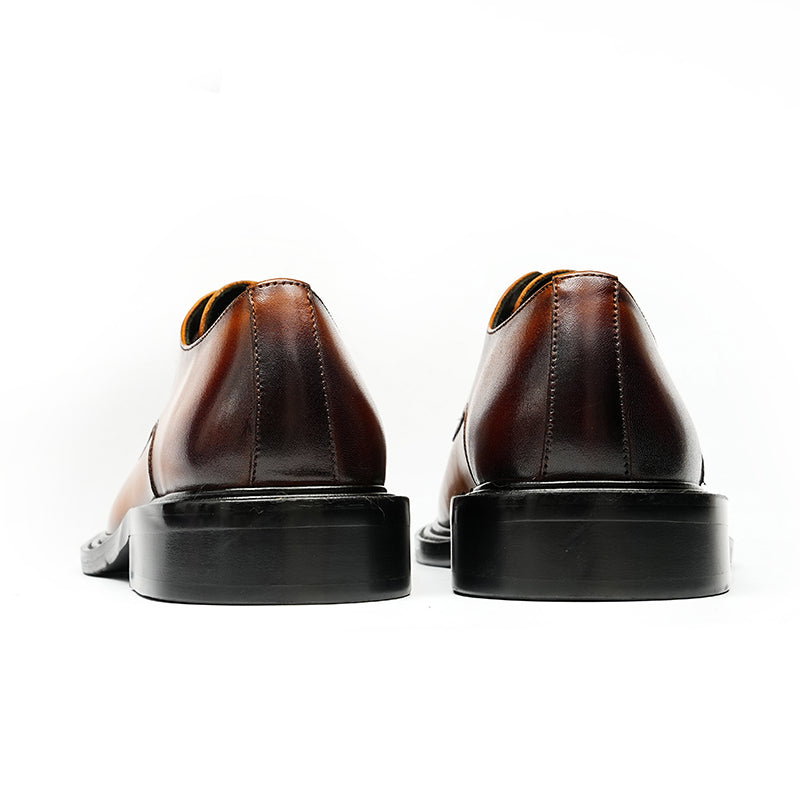 Men's Derby Shoes - Gradient Leather & Reinforced Stitching