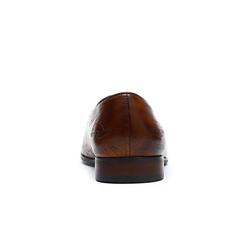 Men's Tassel Loafers - Embossed Design