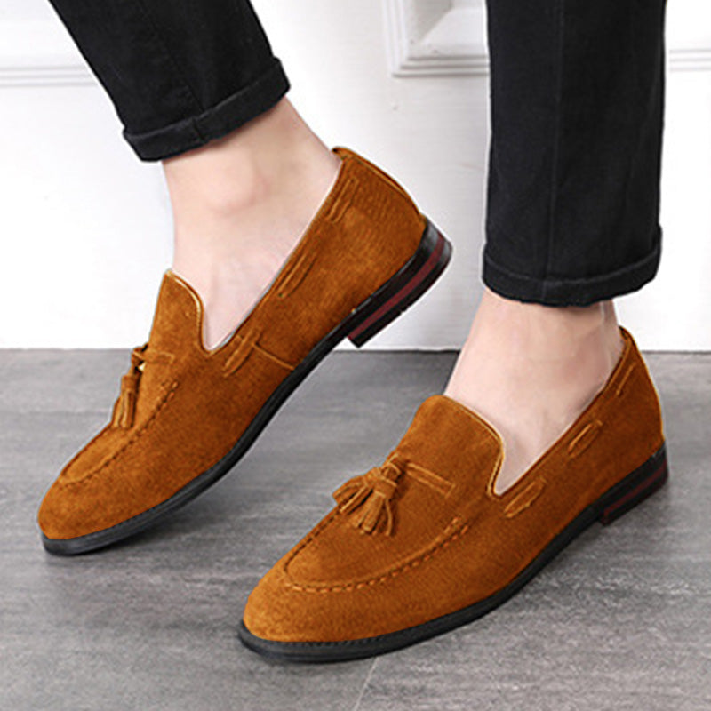 Men's Tassel Suede Loafers Sophisticated Casual Style